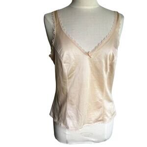 Vintage Warner's Cream Nylon Lace Trimmed Camisole